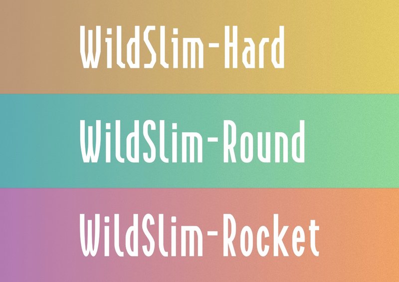 原創英文字型 WildSlim 家族 ( Opentype 格式 ) - 字體設計 - 其他材質 