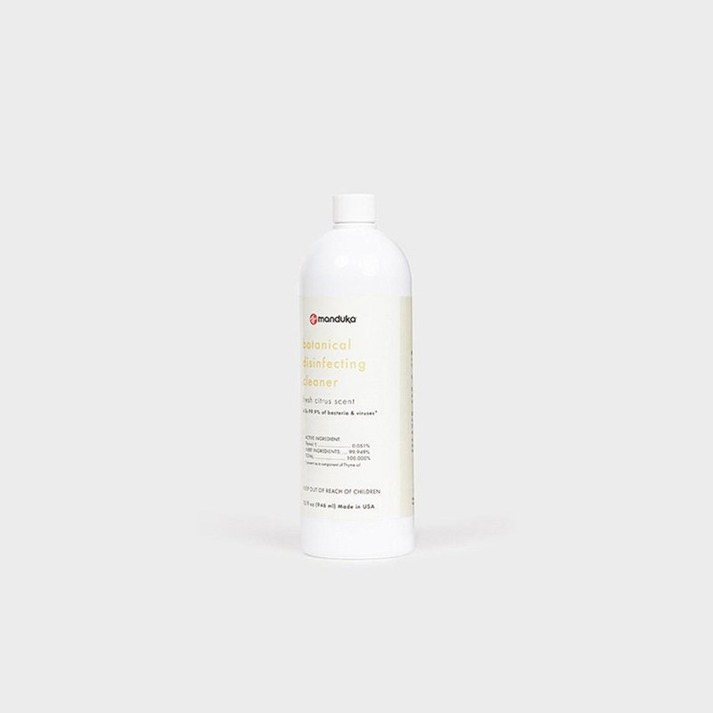 Manduka歐洲原廠直送 植物性消毒清潔噴霧-大瓶裝946ml 柑橘味 - 瑜珈墊 - 精油 橘色