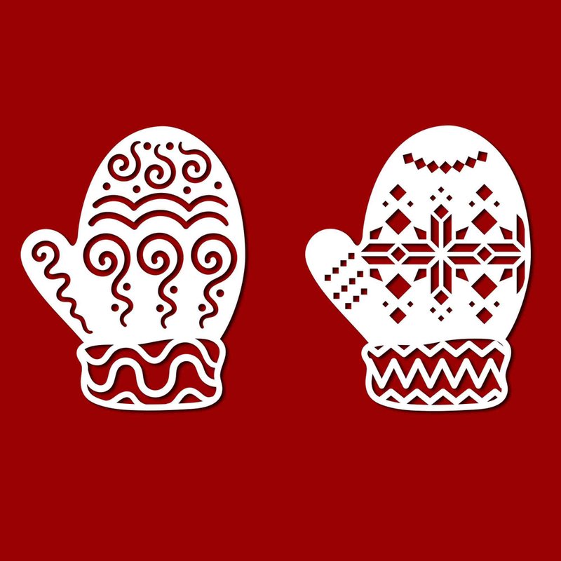 Mittens svg, christmas mitten svg, mitten pdf, mittens pdf, mittens png, Cricut - 圖文模板設計 - 其他材質 