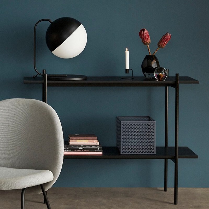 【Hübsch】－020621 シンプルな黒木の板棚サイドテーブル - 机・テーブル - 木製 ブラック