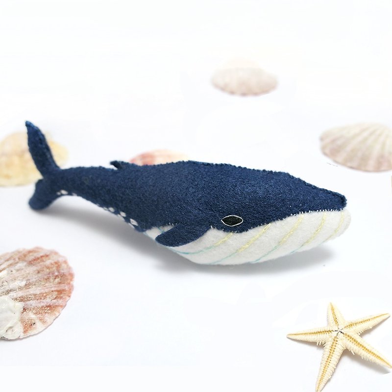 //Chirp chirp// Sounding blue whale key ring pendant sounding toy - Keychains - Polyester Blue