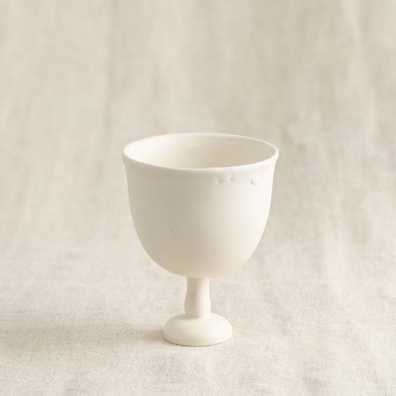棉花糖 - 高腳杯 - 酒杯/酒器 - 陶 白色