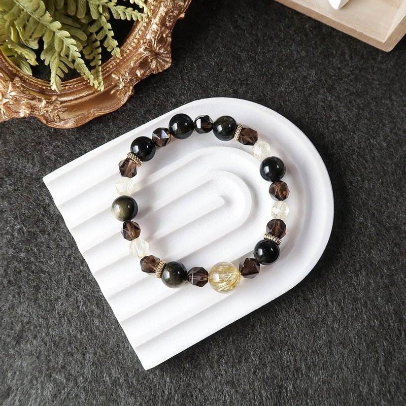 【獨家自訂】一千零一夜系列 | 夜漠 鈦晶手鍊 - 手鍊/手環 - 水晶 黃色