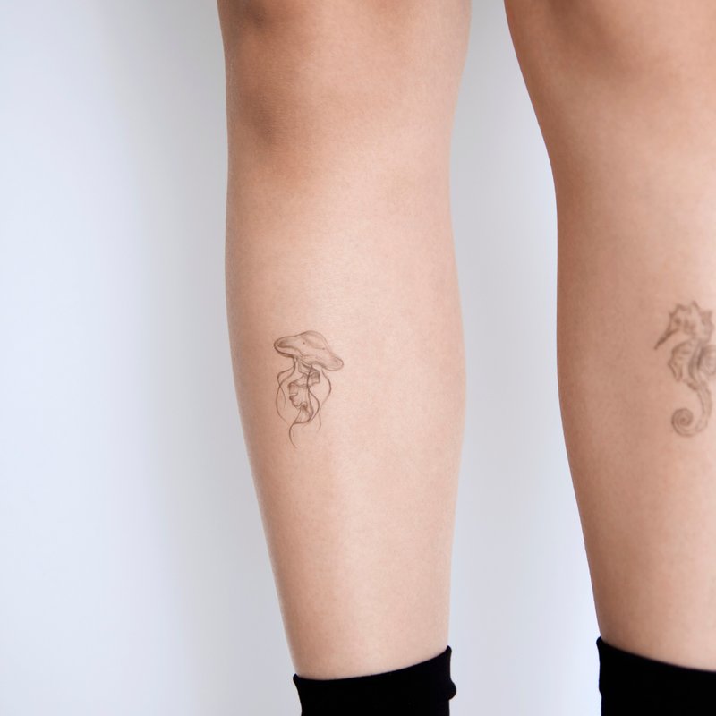 Matte Temporary Tattoo | Original Design | Waterless Tattoo Stickers - Ocean - สติ๊กเกอร์แทททู - วัสดุอื่นๆ 