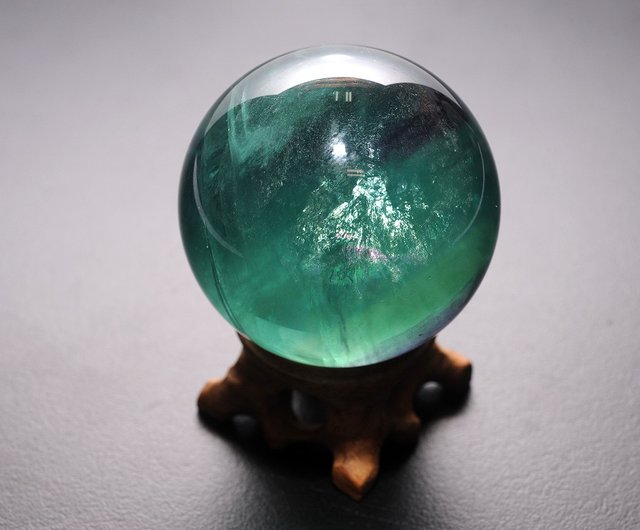 緑と透明なカラフルな石ボール - ショップ element 置物 - Pinkoi