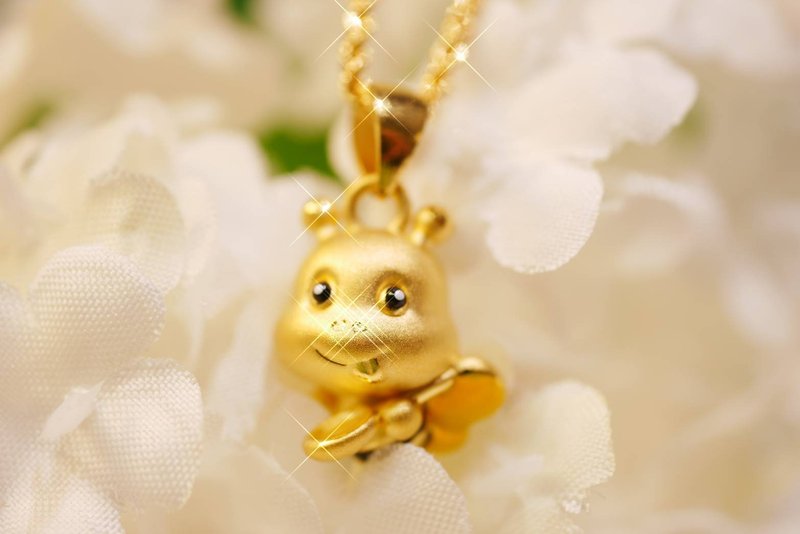 BEE WITH YOU(硬金吊墜) - 項鍊 - 24k 金 黃色