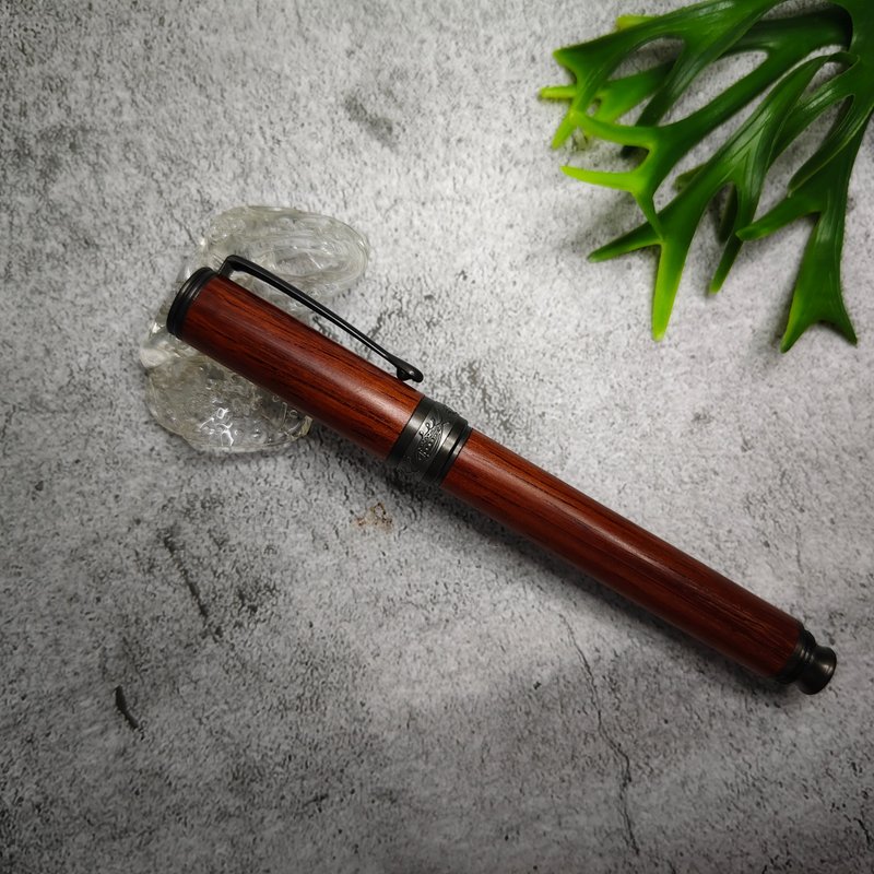 紫檀木 原木 手工筆 鋼筆 轉轉魚款 - 鋼筆 - 木頭 