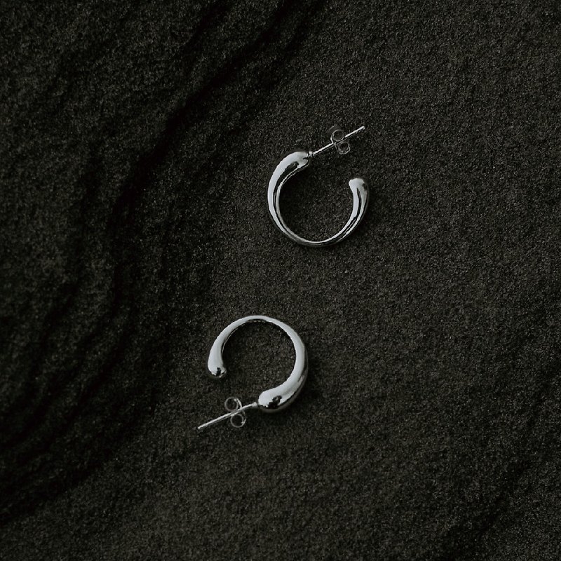 Crescent Moon earrings - Earrings & Clip-ons - Sterling Silver Silver