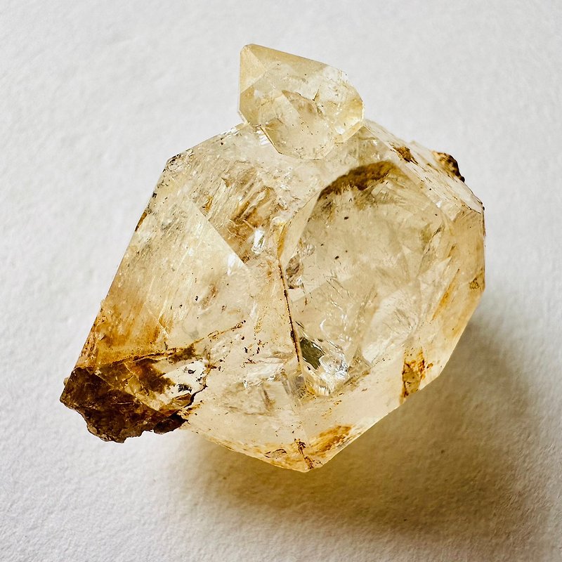 巴基斯坦黃泥骸骨水晶 銀25開窗骨幹水晶 原石原礦標 磁場脈輪 - 裝飾/擺設  - 其他材質 金色