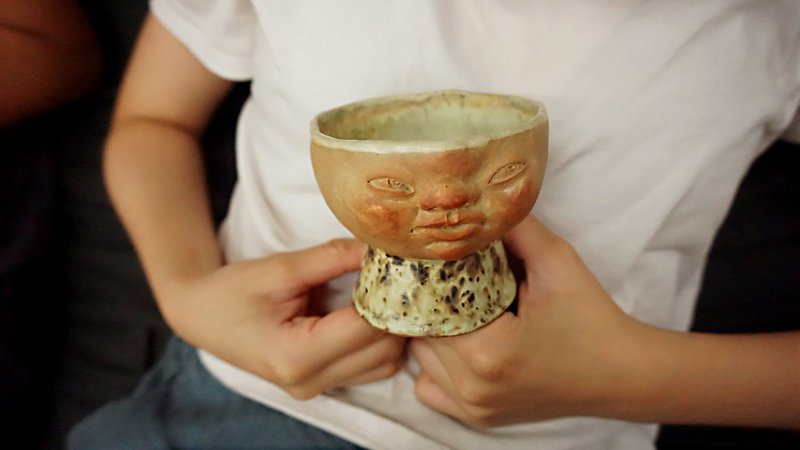 セーターゴブレットを着用する - 茶碗・ボウル - 陶器 カーキ