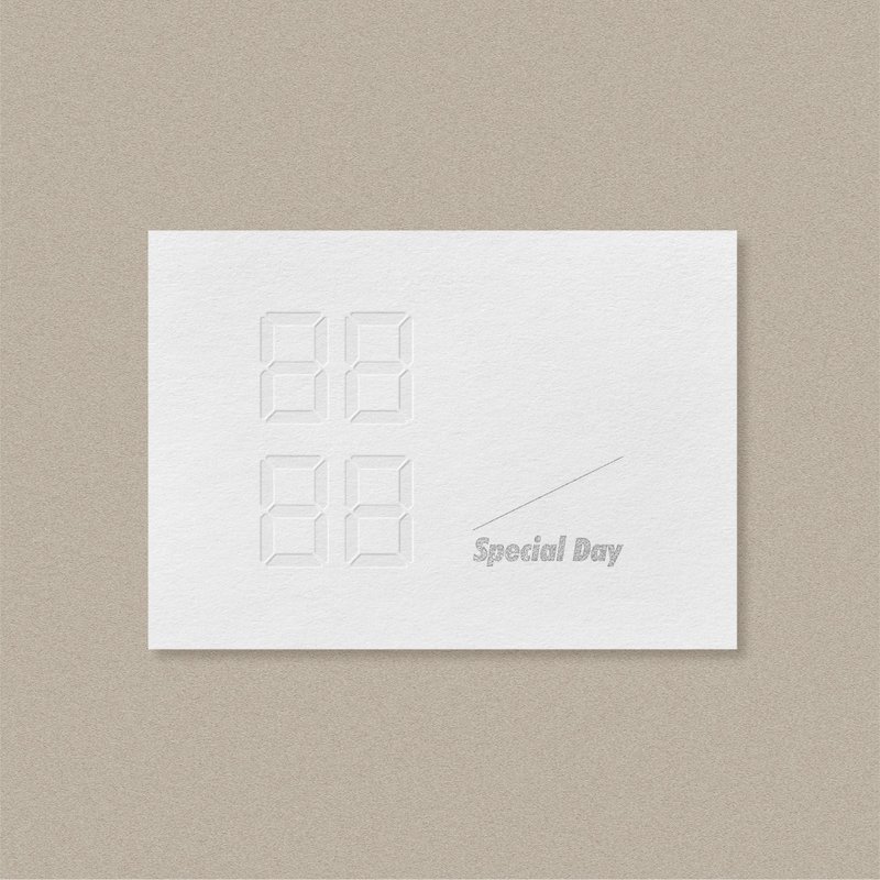 8888 special day date card interactive hand drawn card - Cards & Postcards - Paper White