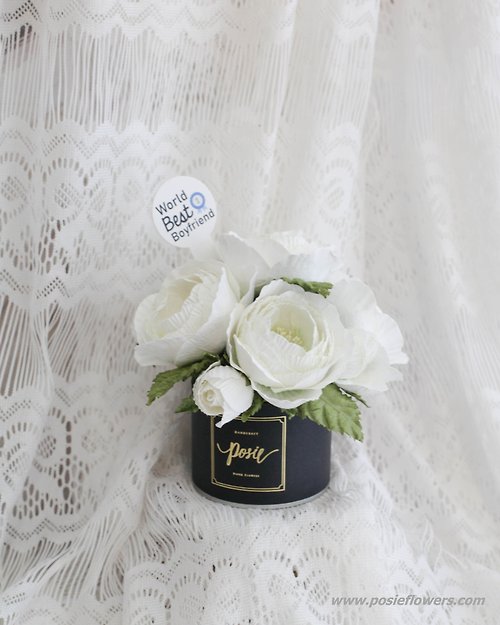 posieflowers WHITE QUEEN ROSE - Aromatic Small Gift Box