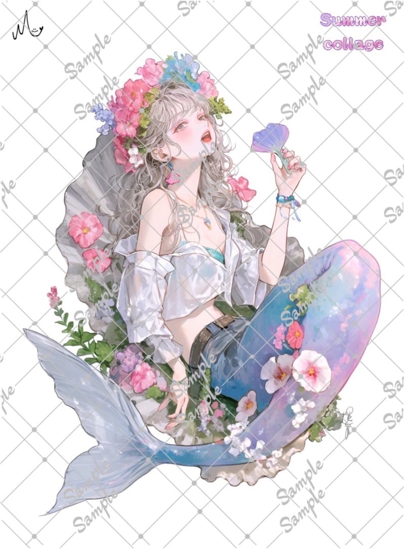 オリジナル人物ステッカー期間限定 Summerシリーズ 8月10日まで - 貼紙 - 紙 