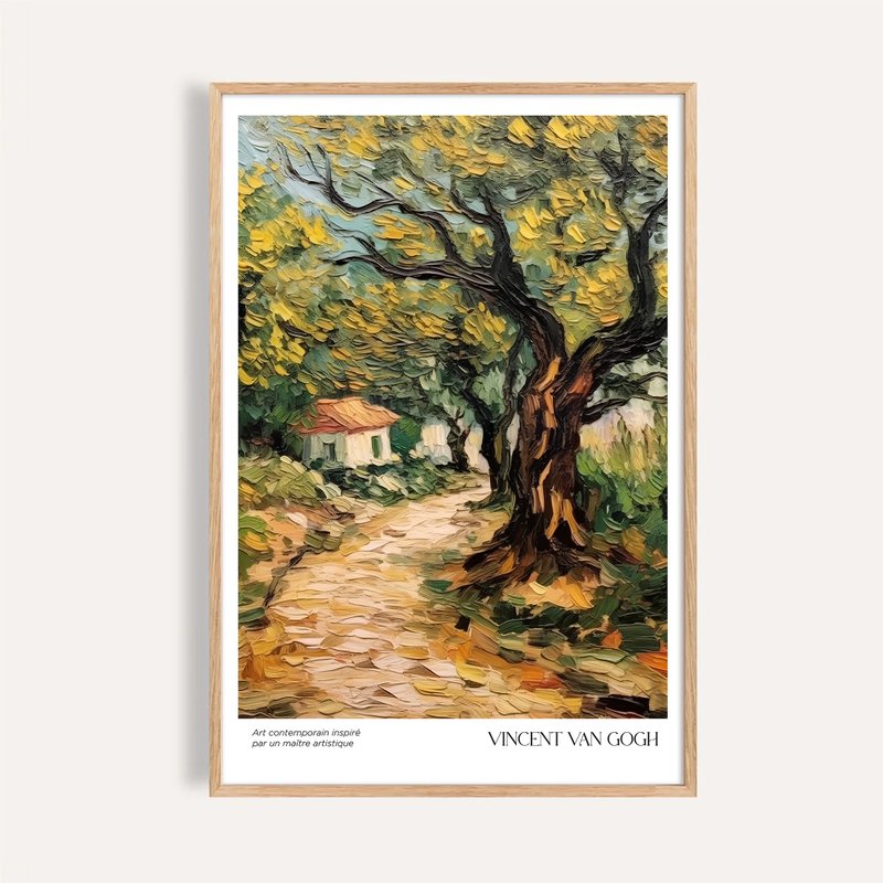鄉間小屋 Country Cottage Path / 梵谷風格藝術掛畫 畫芯 海報 - 海報/掛畫/掛布 - 紙 