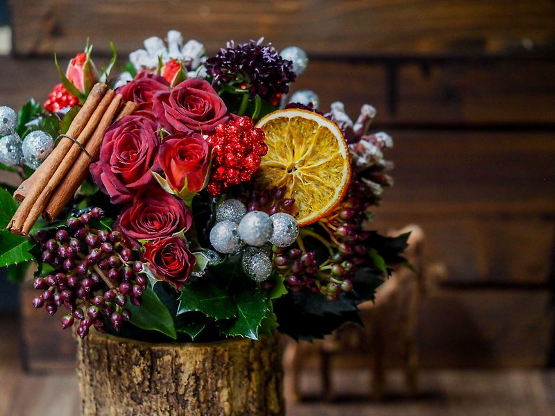 豐收聖誕盆花 (預購時間至12/21 12:00） - 裝飾/擺設  - 植物．花 紅色