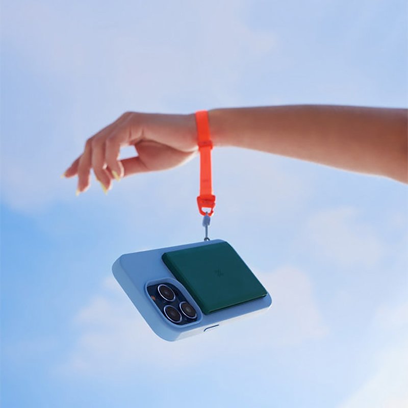 XOUXOU / 手機腕帶繩-霓虹橘Neon Orange - 手機配件 - 尼龍 紅色