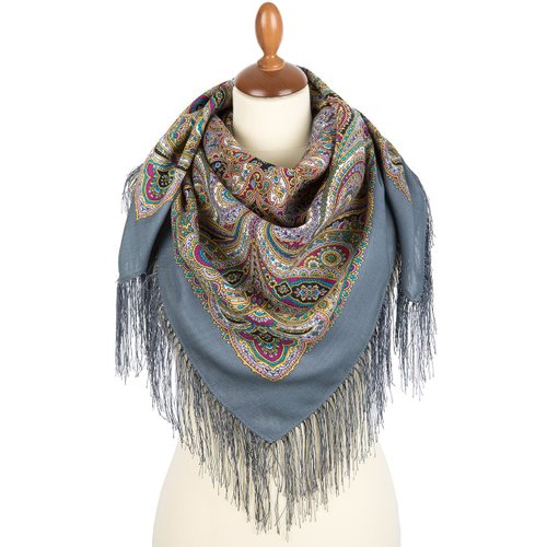 PAVLOVO POSAD SHAWLS Authentic Pavlovo Posad Russian Shawl Scarf Soft 100% Wool 89x89 cm 1836-1