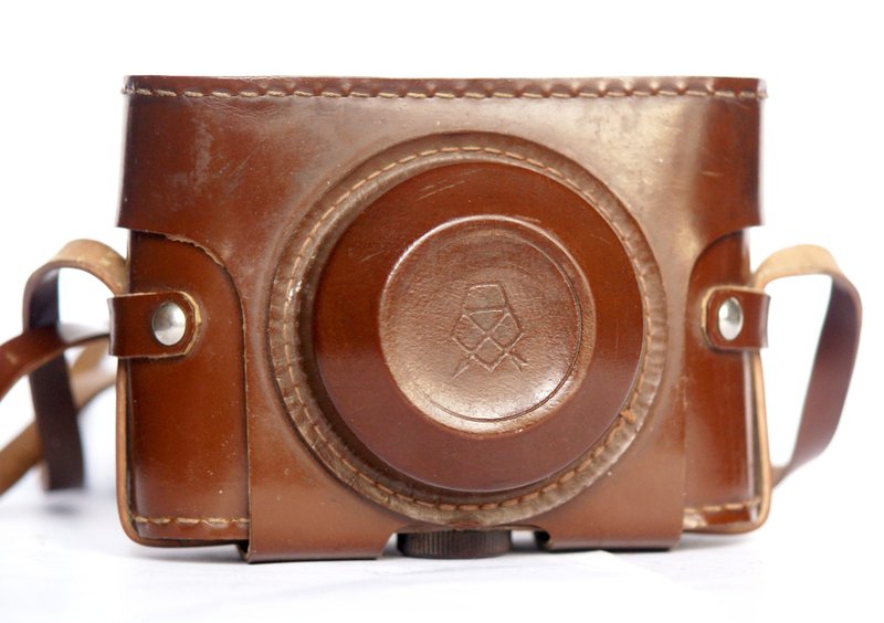 Smena-1 2 2M 3 4 genuine hard case camera bag leather LOMO USSR with strap - 相機/拍立得/底片相機 - 真皮 咖啡色