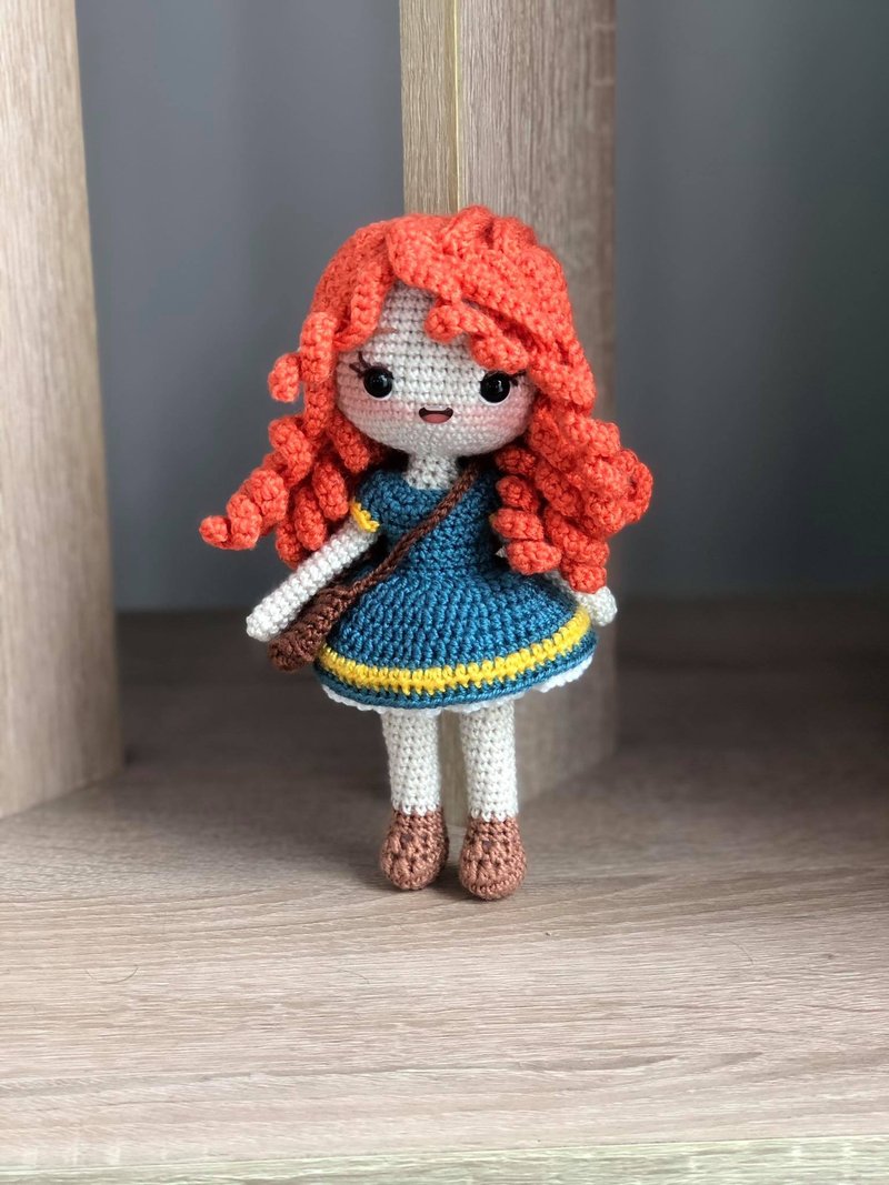 Crochet doll , merida princess , princess doll , amigurumi , doll , toy - 公仔/玩偶 - 其他材質 多色