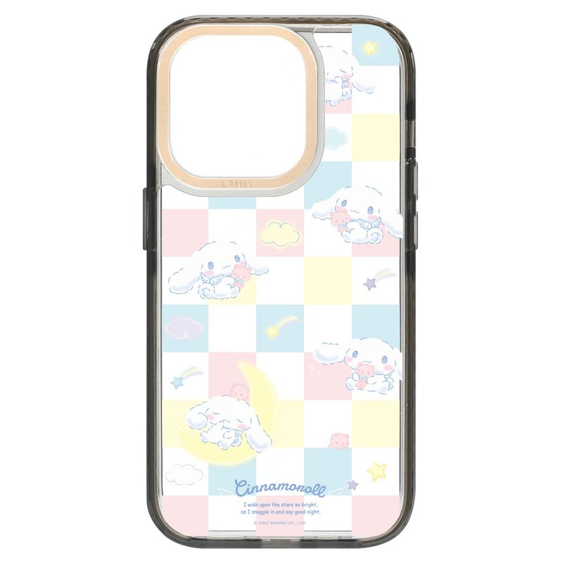 大耳狗 復古棋盤格(晚安版) 透黑框 iPhone 16 15 14 13 Pro Max - 手機殼/手機套 - 環保材質 透明