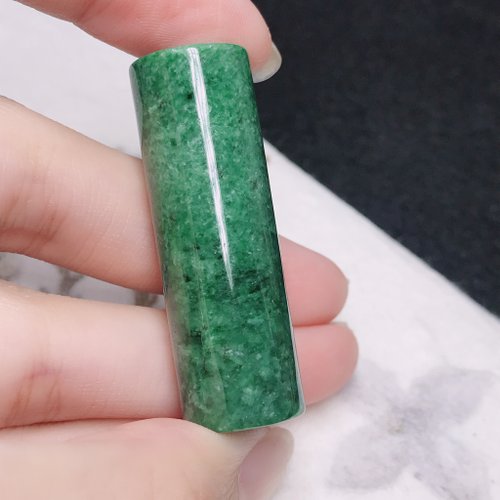 瓔珞翡翠 老花青翡翠圓印 | 天然緬甸玉A貨翡翠 | 送禮