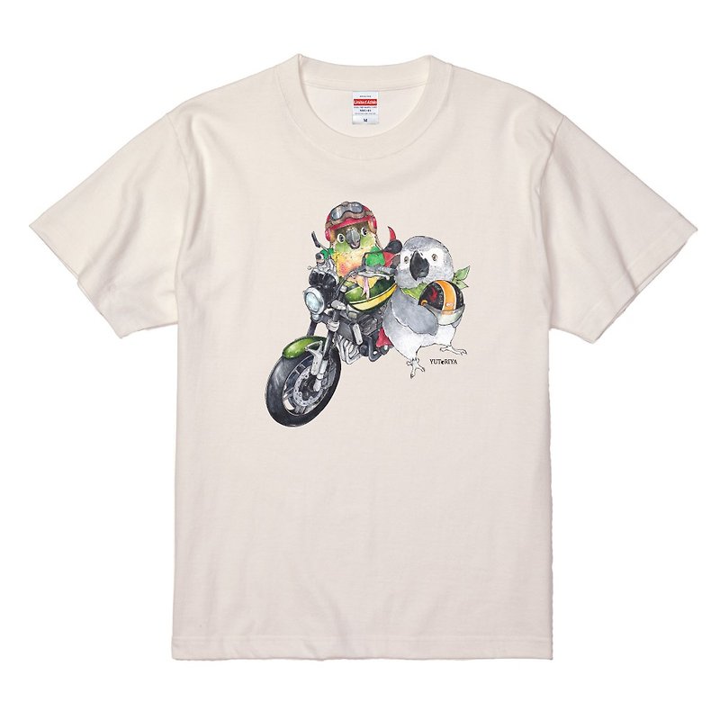 Gray Parrot, Green-cheeked Parakeet and Kawasaki Z2　T-shirt - Women's T-Shirts - Cotton & Hemp 