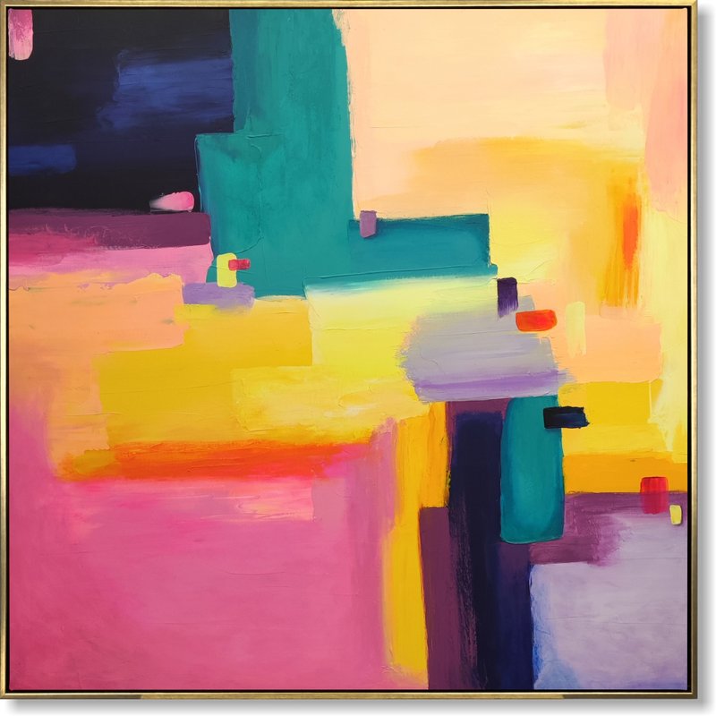 Abstract Painting Colorful Painting Original Painting Living Room Wall Art - 壁貼/牆壁裝飾 - 壓克力 多色
