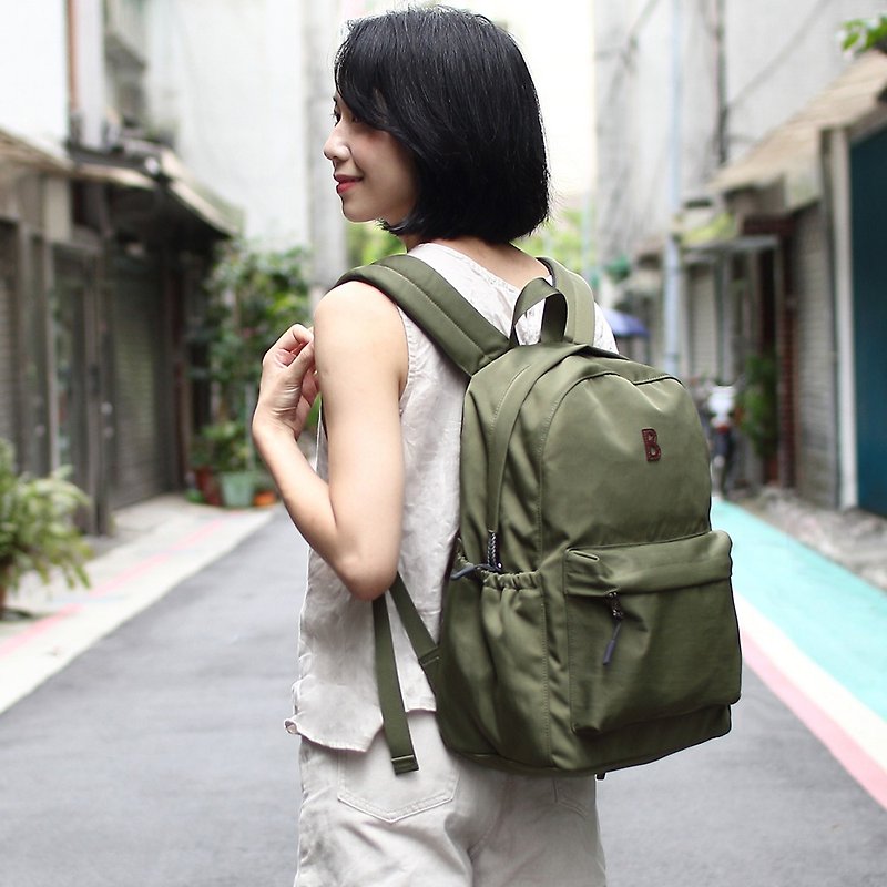 Calypso 2 in 1 backpack(14 inch Laptop OK)-army_105168 - Backpacks - Waterproof Material Green