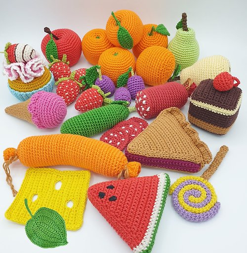 TiffyHappyCrafts The Very Hungry Caterpillar Food, 16 Patterns in SET Crochet PATTERN PDF