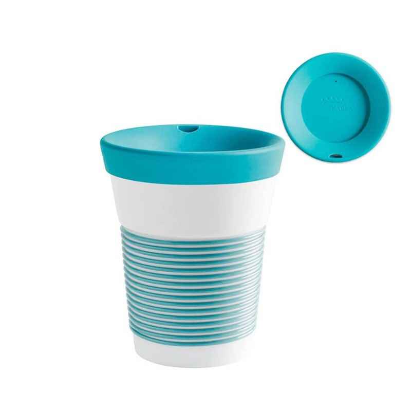 Cupit coffee to go mug 0,35 l Magic Grip green lagoon (with lid) - Mugs - Porcelain Green