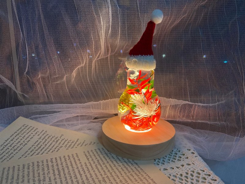 聖誕浮游花夜燈 燈泡瓶浮游花夜燈 聖誕禮物 - 燈具/燈飾 - 植物．花 紅色
