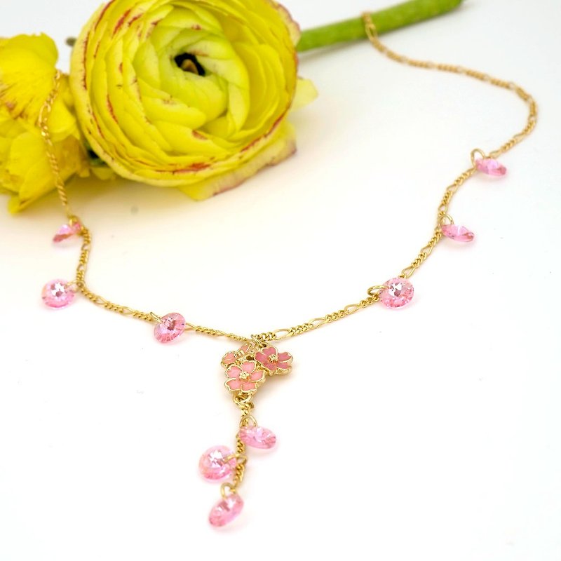 Pink Sakura - Necklaces - Crystal 