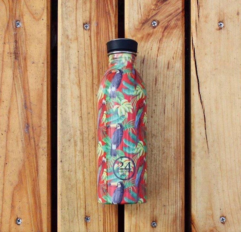 24Bottles Tropical Collection 2016 Midsummer Limited Series - Urban Bottle CARIOCA (Toucan) - stainless steel water bottle weighs only 100g - กระติกน้ำ - โลหะ สีแดง