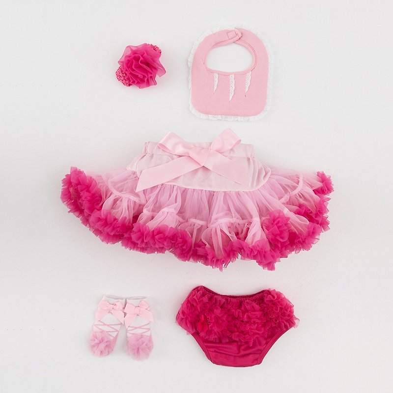 Good Day Baby Girl Tutu Gift Box - Luxury Little Princess Cherry Blossom - Baby Gift Sets - Cotton & Hemp Pink