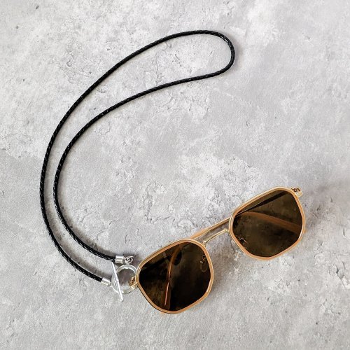 樂在 手作 飾品專賣 enJOY Handmade Bracele 眼鏡掛鍊 德國製 古銀扣件 黑色 3mm真皮編織圓皮繩