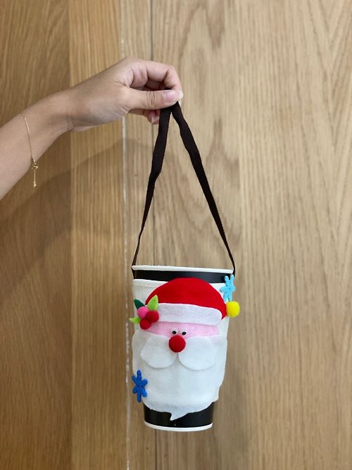 禾荳荳美術館 禾荳荳聖誕節手提杯袋DIY 聖誕老公公襪襪