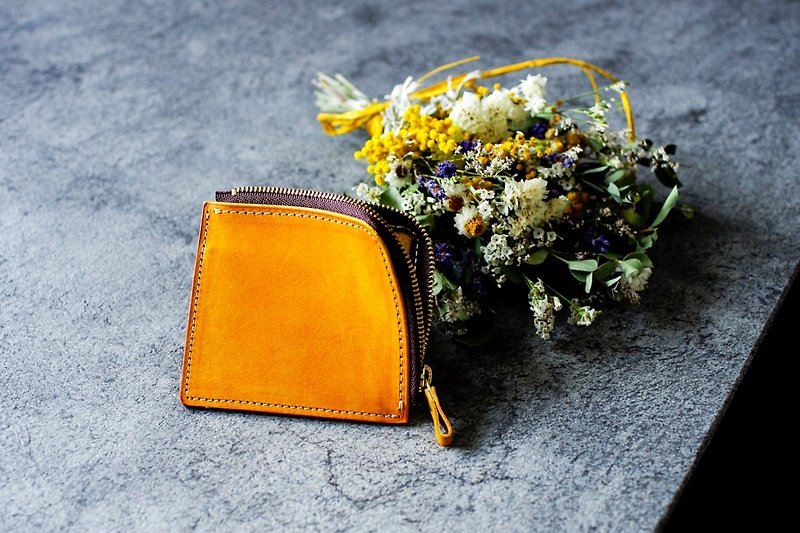 No.28 L-Zip Wallet【MIMOSA YELLOW】 - Wallets - Genuine Leather Yellow