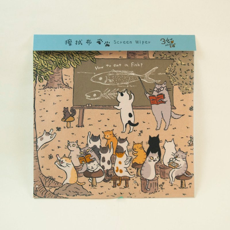 3 Cat Shop ~ Forest Elementary School Universal Wipe (Illustrator: Miss Cat) - อื่นๆ - เส้นใยสังเคราะห์ หลากหลายสี