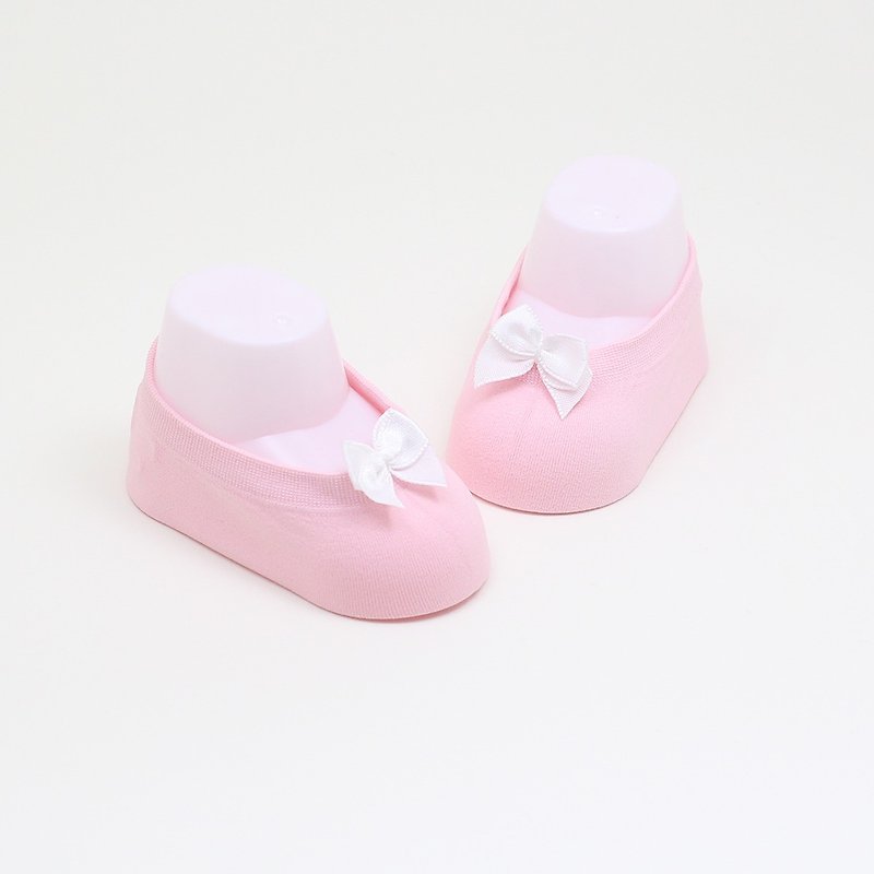 Ribbon-baby socks, Baby Gift Newborn Baby Girl cool Socks with ribbon - 嬰兒襪子 - 棉．麻 粉紅色
