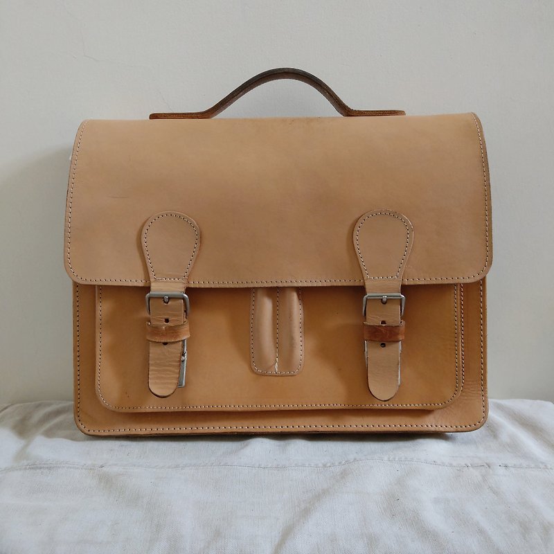 Leather bag_B060 - กระเป๋าเอกสาร - หนังแท้ สีนำ้ตาล