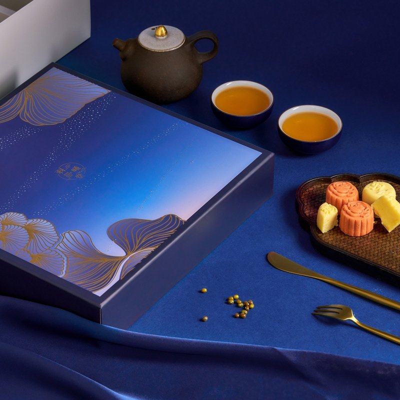 [Mid-Autumn Mung Bean Cake Gift Box] Star Comprehensive Ice Bean Cake Gift Box - Tea - Fresh Ingredients 