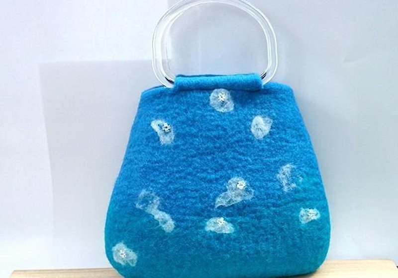 Jellyfish Jellyfelt Bag CS0133 - Handbags & Totes - Cotton & Hemp Blue