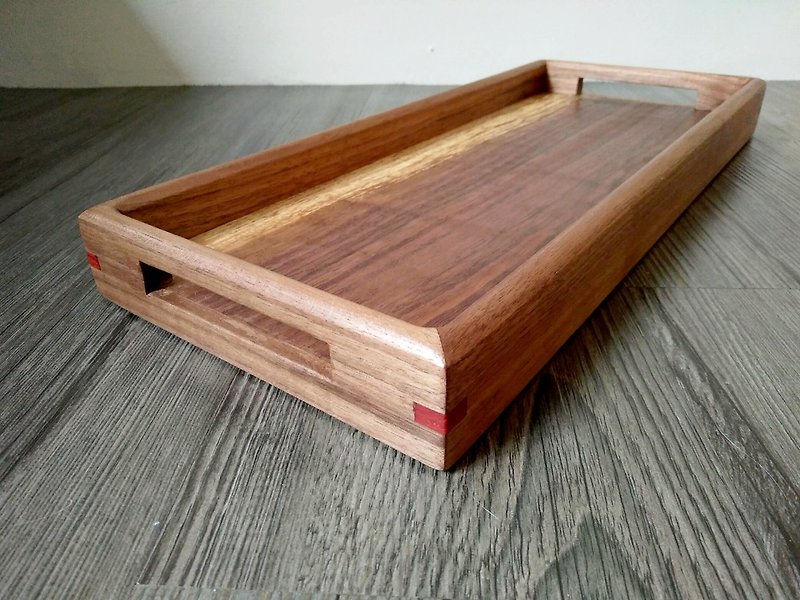 Japanese walnut tray (L) platter only this one - ถาดเสิร์ฟ - ไม้ สีนำ้ตาล
