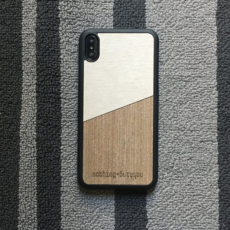 iPhone X /XS /XR/ XMax Case - Phone Cases - Wood Silver