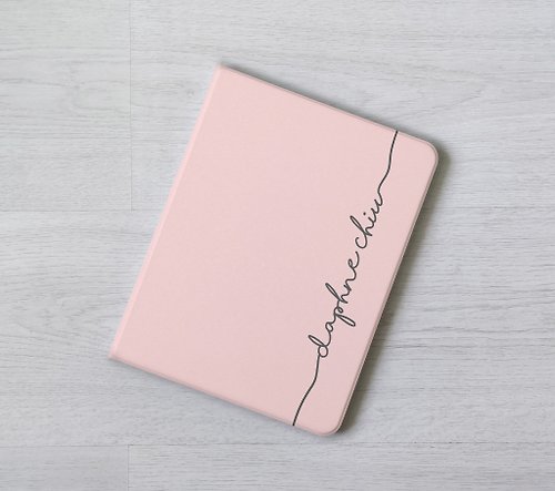 Gagby Design 客製化禮物加名粉色iPad Pro 9代 Air 4 10.5 12.9吋翻蓋式保護套