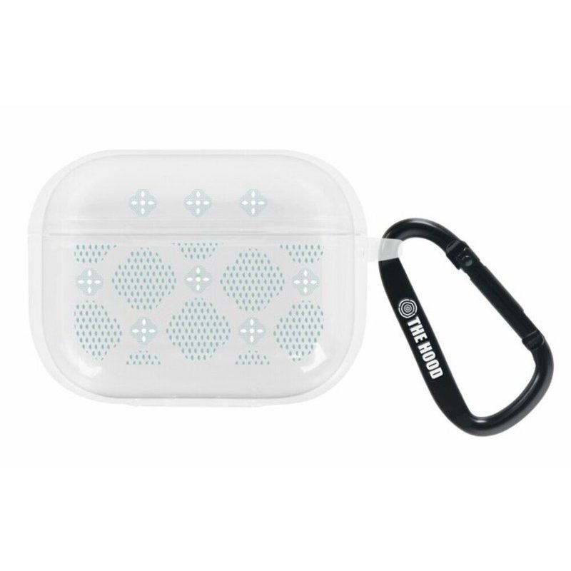 inblooom x The Hood Case With Ring/Begonia Glass Pattern No.13/Mellow Blue - Headphones & Earbuds Storage - Other Materials Transparent