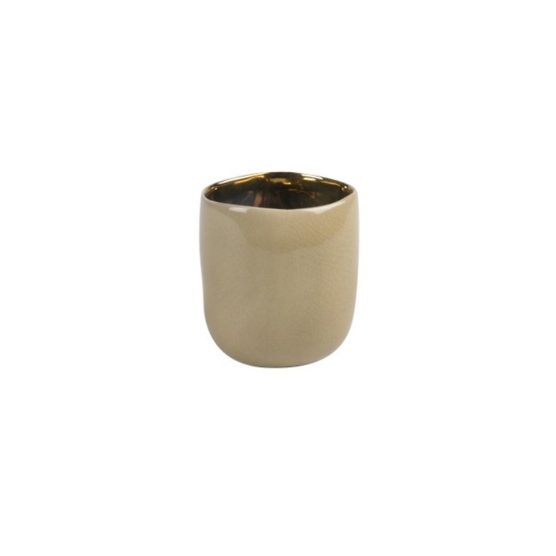 D&M│HALO two-color wishing candle holder (large) - Plants - Porcelain Gold