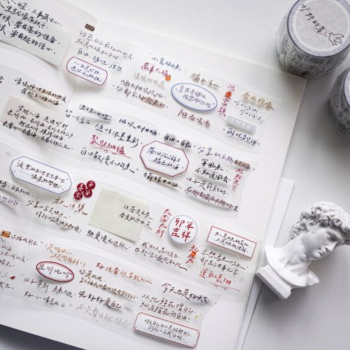 媛子 曠野的鳥 亮面PET膠帶 輕復古風 中文手寫打底