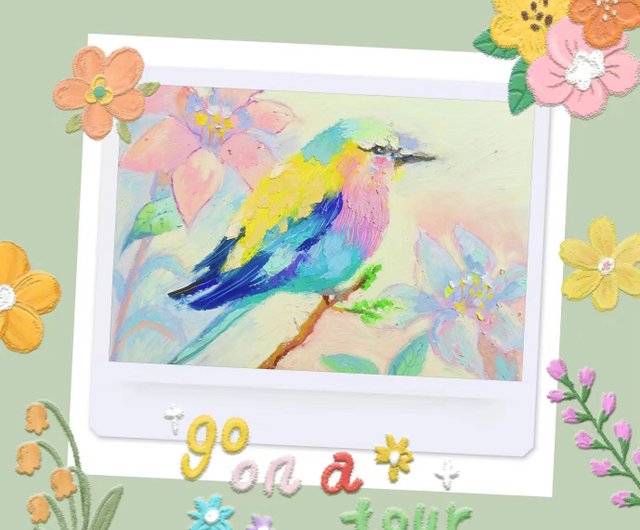 抽象的なパステル画 A4サイズ （パステルアートを描くときの