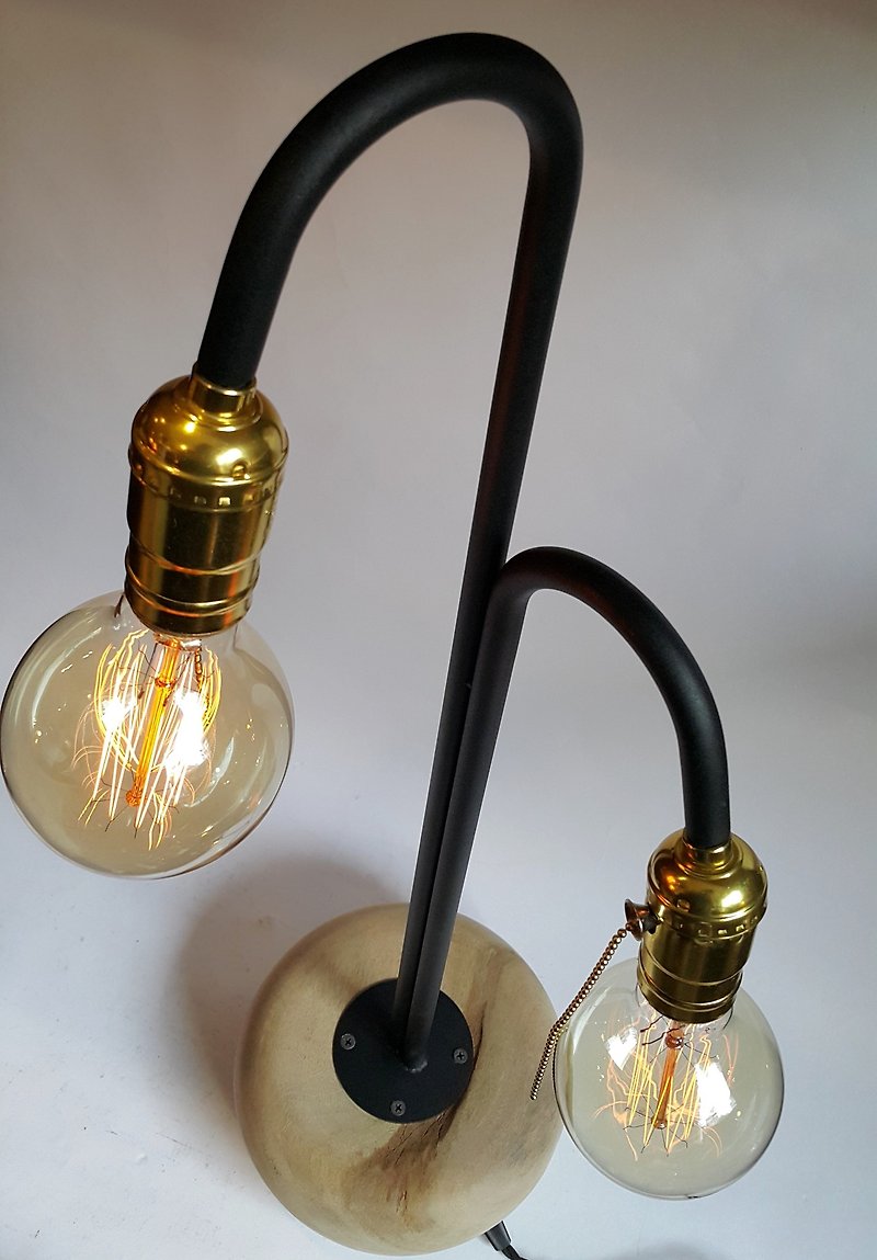 "CL Studio" [modern minimalist style Industrial standing lamp holder Zhangmu] / L-22 - โคมไฟ - ไม้ 